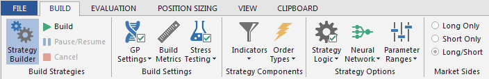 Build menu