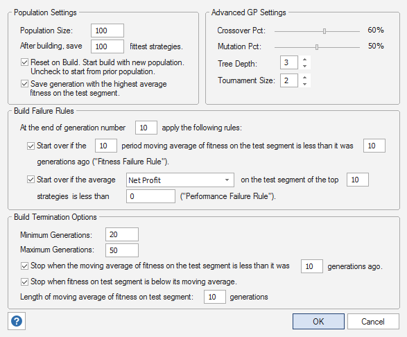 Example build settings.