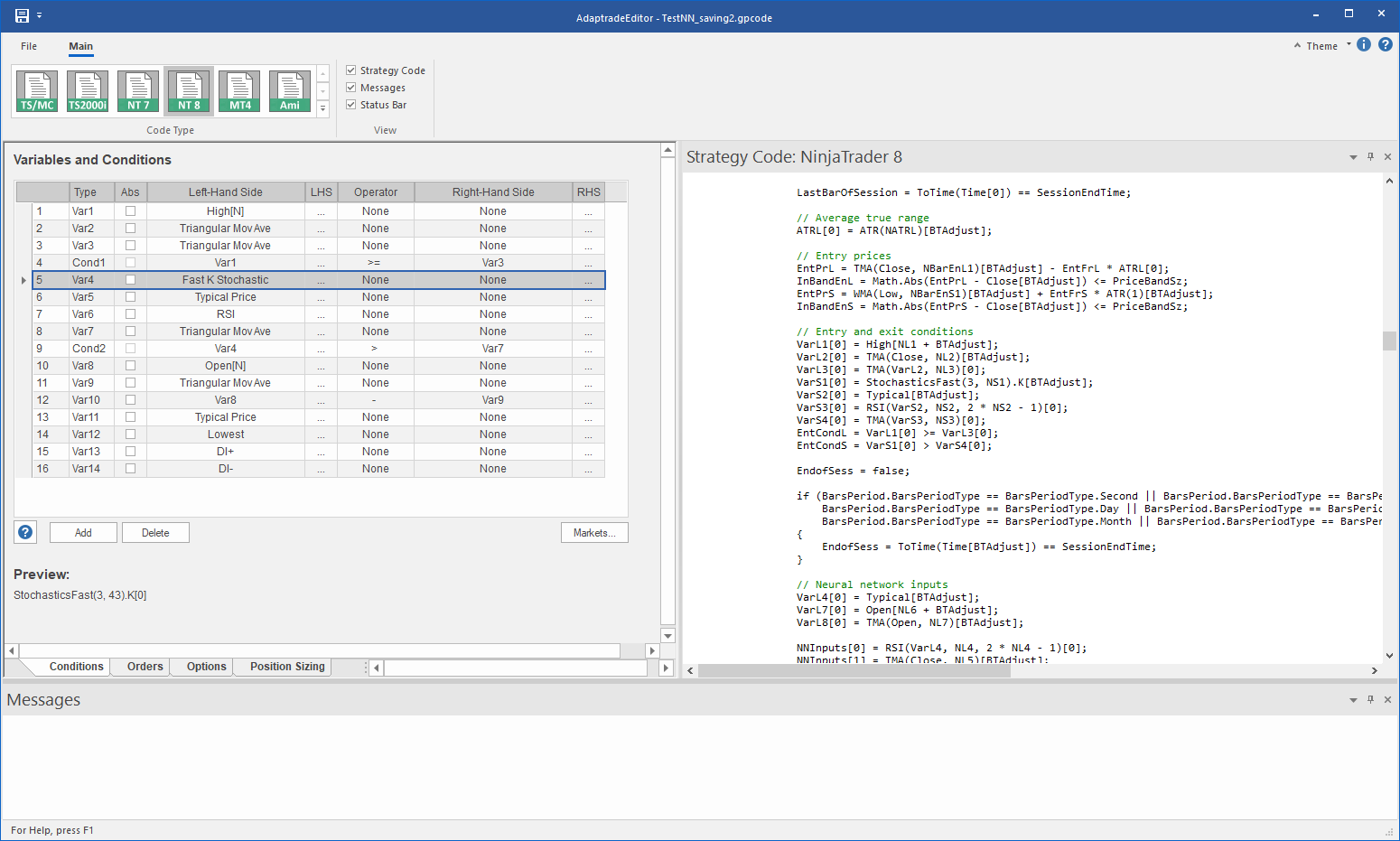 Adaptrade Software: Adaptrade Editor